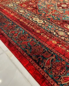 فرش دست بافت رنگ قرمز ۱
